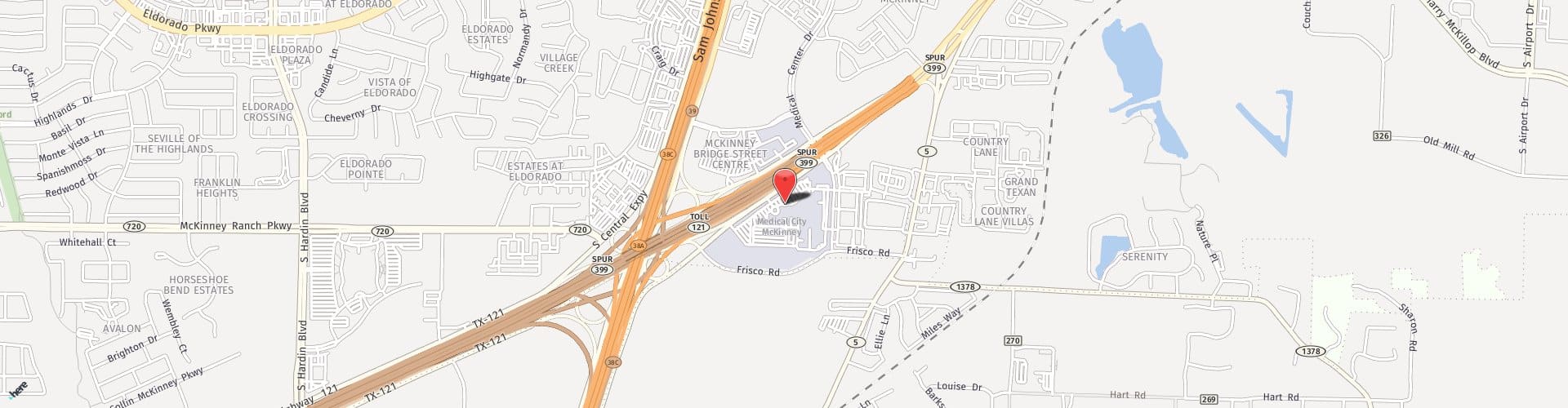 Location Map: 4510 Medical Center Drive McKinney, TX 75069