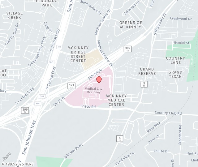 Location Map: 4510 Medical Center Drive McKinney, Texas 75069