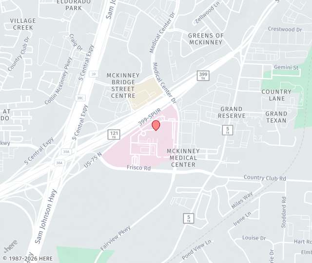 Location Map: 4510 Medical Center Drive McKinney, TX 75069